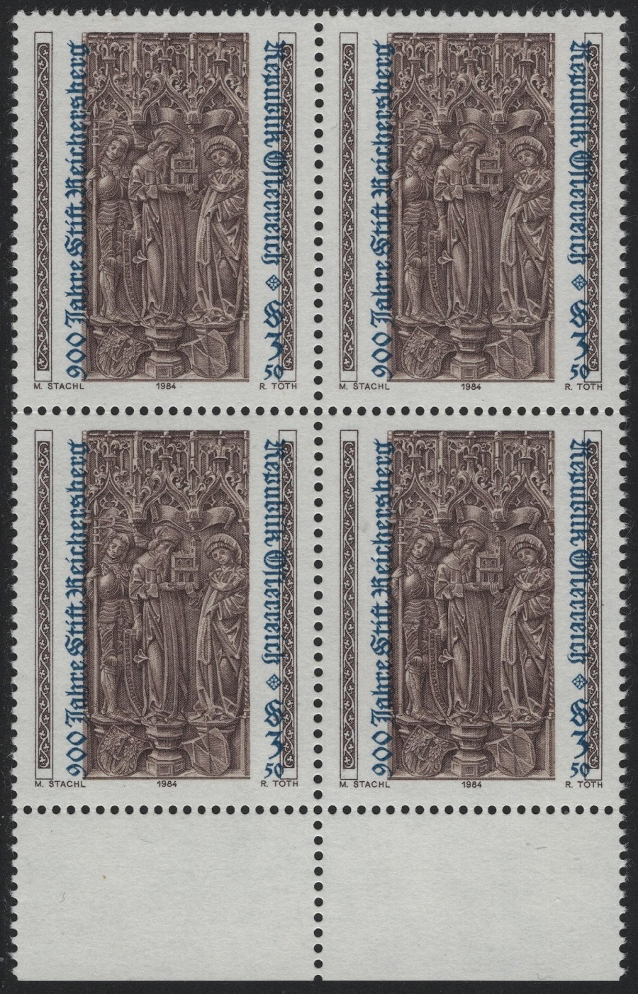 https://www.briefmarken-stari.at/bilder/1798 V Stift Reichersberg 4er-Block verschobener Blaudruck M1866 Bild 1